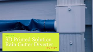 DIY Easy Rain Downspout Diverter System Installation [upl. by Hannan]