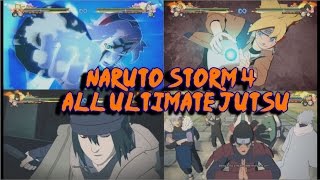 Naruto Storm 4 All Ultimate Jutsu  Secret Techniques Inc DLC amp Boruto English [upl. by Meil]