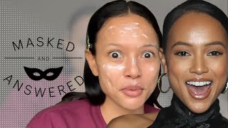 Karrueche Trans Skincare Routine For An AllDay Glow  Masked And Answered  Marie Claire [upl. by Kinny]