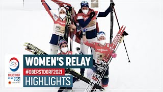 Norway regain the title  Womens Relay  2021 FIS Nordic World Ski Championships [upl. by Capriola]