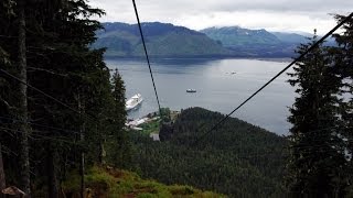 Worlds Longest Zipline POV Icy Strait Point Alaska [upl. by Lepp]