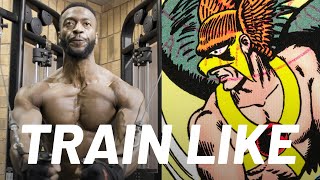 Black Adams Aldis Hodge Hawkman Chest Workout  Train Like a Celebrity  Mens Health [upl. by Bartolome]