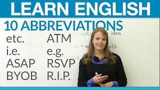 Learn English 10 abbreviations you should know [upl. by Sands]