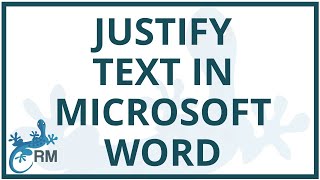 How to justify text in Microsoft Word [upl. by Tien]