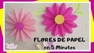 Como hacer FLORES DE PAPEL fáciles En Menos de 5 MINUTOS [upl. by Sheridan543]