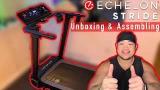 ECHELON STRIDE Treadmill  Unboxing and Assembling [upl. by Enelie]