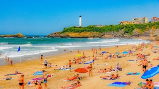 A Look Around Plage du Miramar Biarritz France [upl. by Alvina854]