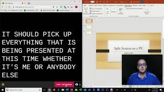 How to Split Screen with a PowerPoint in Presenter View on a PC [upl. by Latsyrd]