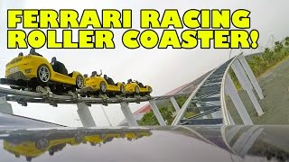 Fiorano GT Challenge Racing Roller Coaster Front Seat POV Ferrari World Abu Dhabi UAE [upl. by Botzow]