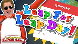 Leap For Leap Day  Leap Day Song for Kids  Jack Hartmann [upl. by Usanis]