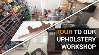 Tour to our Upholstery Workshop  Upholstery CoursesTutorials [upl. by Scevor332]