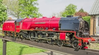 5 inch Gauge Princess Coronation Class 6233 Duchess of Sutherland Live Steam Locomotive at Urmston [upl. by Ilera]