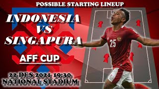 INDONESIA VS SINGAPURA  INDONESIA POSSIBLE STARTING LINEUP  AFF 2021 [upl. by Isaiah]