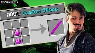 Minecraft But You Get Custom Sticks [upl. by Iztim]