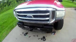 2002 F250 amp F350 Front Receiver Hitch Install [upl. by Chlo]