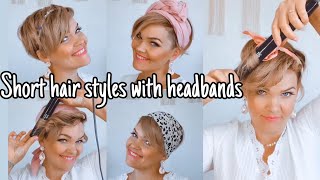 5 Headband styles for short hair [upl. by Anivol]