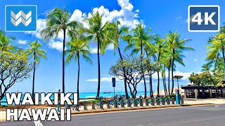 4K Exploring Waikiki in Honolulu Hawaii USA Walking Tour amp Travel Vacation Guide 🎧 Binaural Sound [upl. by Anyr]