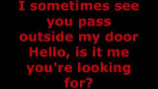 LIONEL RICHIE  HELLO LYRICS [upl. by Notselrahc991]