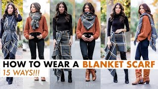 How To Wear a BLANKET SCARF 15 Ways By Orly Shani [upl. by Anwad382]