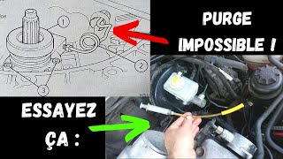 Technique Purge Butée hydraulique récalcitrante 😤 embrayage 22Tid Saab 93 🇸🇪  Opel DTI 🇩🇪 etc [upl. by Ashwin]