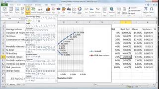 capital market line and sharpe ratio in excel [upl. by Macmahon255]