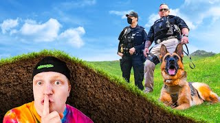 Hiding UNDERGROUND From POLICE HIDE amp SEEK Challenge [upl. by Si308]