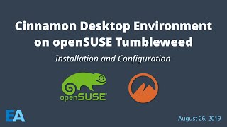 Cinnamon Desktop Environment on openSUSE Tumbleweed [upl. by Urbannai]