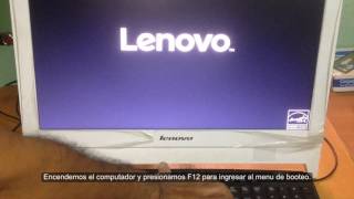 Como bootear desde usb en PC All in One LENOVO C2000 [upl. by Jago497]