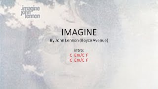 Imagine by John Lennon  Easy acoustic chords and lyrics [upl. by Imarej]