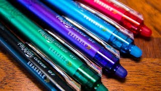 Erasable Gel Pens  Pilot Frixion Clicker Retractable Gel Pens Review [upl. by Natanhoj]