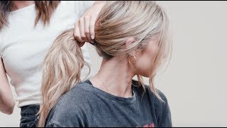 How To Tie The Halo Hair Extension In A Ponytail [upl. by Avelin]