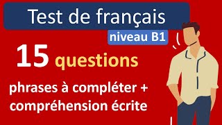 Test de français  compréhension écrite niveau B1 [upl. by Hakceber100]