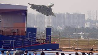 【Aero India 2025】Russian Su57s surprising flight display [upl. by Llecrep]