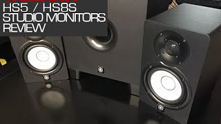 Yamaha HS5  HS8S Powered Studio Monitors Review BBoyTechReportcom [upl. by Enirehs]