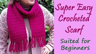 CROCHET Super Easy Crochet Scarf for Beginners [upl. by Leckie]