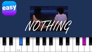 Bruno Major  Nothing EASY PIANO TUTORIAL [upl. by Nytsud666]