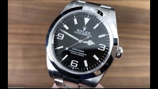 Rolex Explorer 39MM  2016 Dial 214270 Rolex Watch Review [upl. by Sedda]