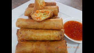 Vegetable Spring Rolls Recipe [upl. by Aihpledalihp]