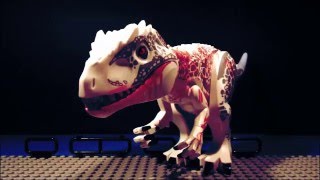 LEGO INDOMINUS REX VS T REX JURASSIC WORLD ANIMATION Full HD [upl. by Zelig]