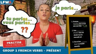 Practise your French Group 1 quotERquot Verbs  PRÉSENT [upl. by Shaefer]