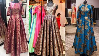 Beautiful Brocade Indian dresses designs ideas [upl. by Akienat]