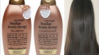 Organix Ever Straight Brazilian Keratin Therapy Shampoo Review  Conditioner Review  Beauty Express [upl. by Dredi]