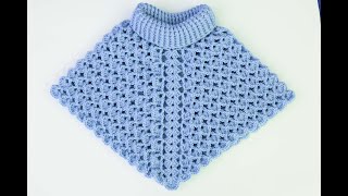 Crochet turtleneck poncho very easy all sizes [upl. by Yenatirb]