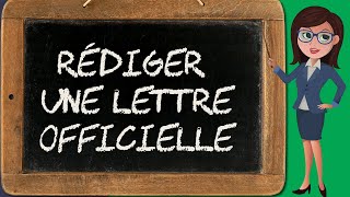 Ecrire une lettre officielle en français rédaction 77 [upl. by Aital]