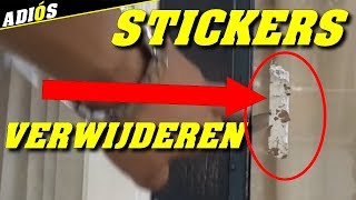 TIPS OM STICKERS EN PLAKBAND TE VERWIJDEREN HOE DOE JE DAT HOW TO REMOVE DOUBLE SIDED STICKY TAPE [upl. by Ennovehs137]