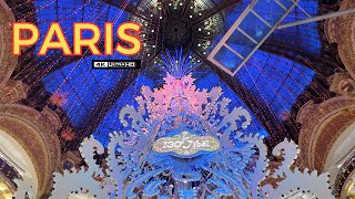 Paris France 🇫🇷 Exploring Galeries Lafayette Paris Stunning Holiday Windows amp Iconic Christmas Tree [upl. by Kempe]