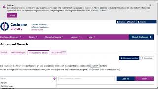 Cochrane Library  Using the Advanced Search [upl. by Worlock]