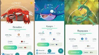 Rayquaza vs Groudon vs Kyogre IN POKEMON GO [upl. by Ver]