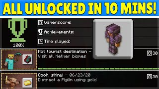 How To Unlock ALL Minecraft Achievements In 10 Minutes [upl. by Worlock120]