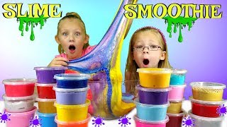 Mixing ALL MY SLIMES Giant DIY Slime Smoothie [upl. by Aisercal715]